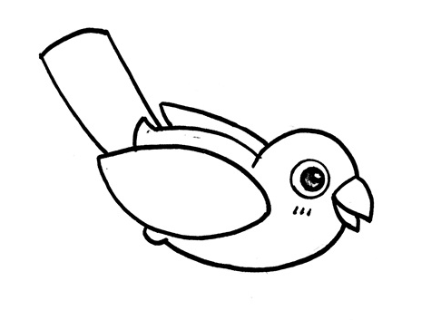 鸟简笔画领红包