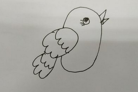 站在树枝上的小鸟简笔画