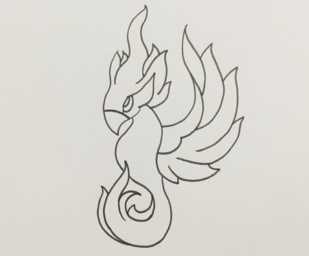 朱雀简笔画