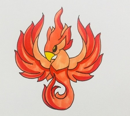 朱雀简笔画