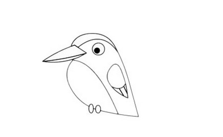 翠鸟简笔画
