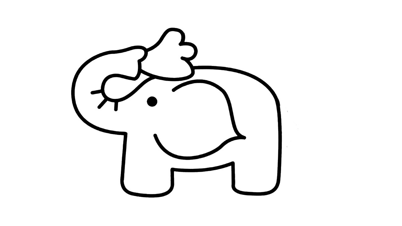 儿童简笔画大象