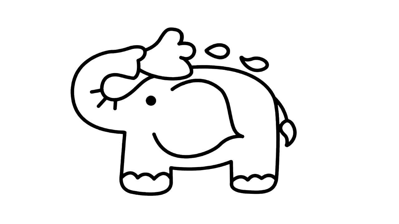 儿童简笔画大象