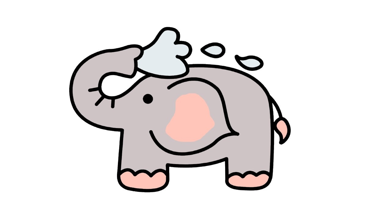 儿童简笔画大象