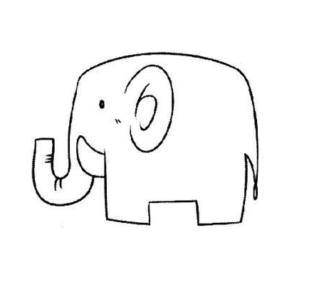 大象简笔画图片