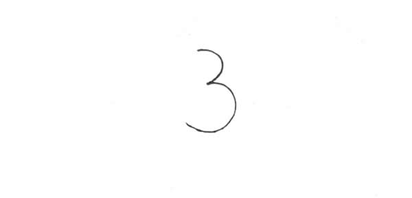 用数字3画大象简笔画