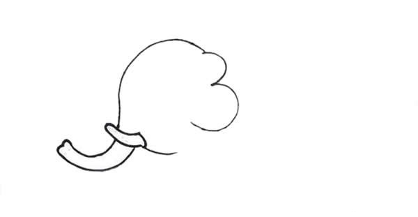 用数字3画大象简笔画