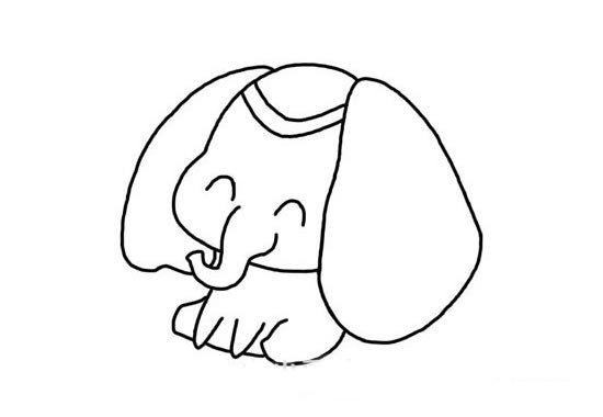卡通大象简笔画