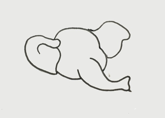 怎么画大象简单画法
