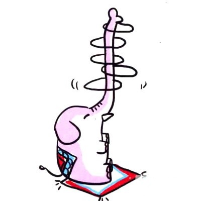 四步画出可爱简笔画 聪明的大象