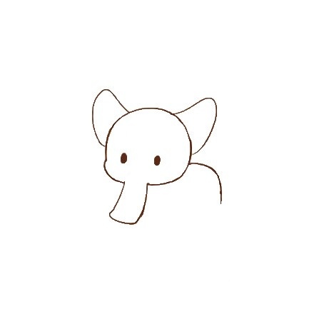 可爱的小象简笔画画法