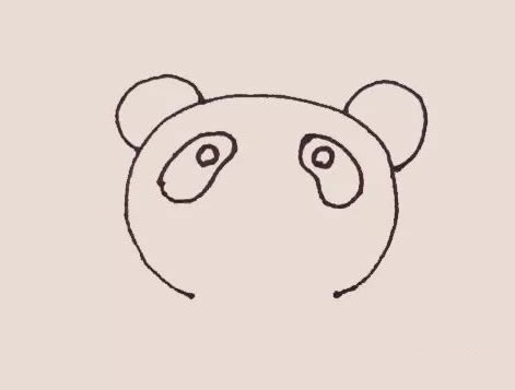 开心的大熊猫简笔画