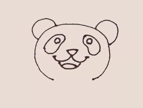 开心的大熊猫简笔画
