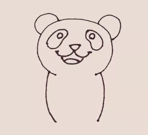 开心的大熊猫简笔画