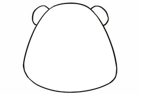 卡通熊猫简笔画