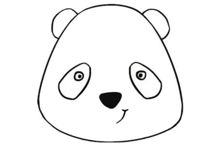 卡通熊猫简笔画