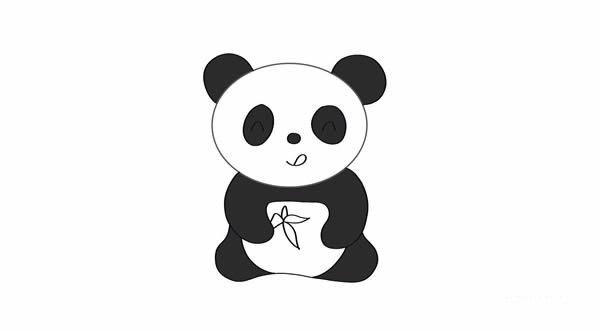 大熊猫怎么画简笔画