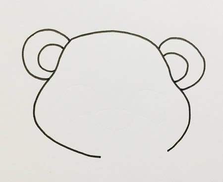 熊猫吃竹子简笔画