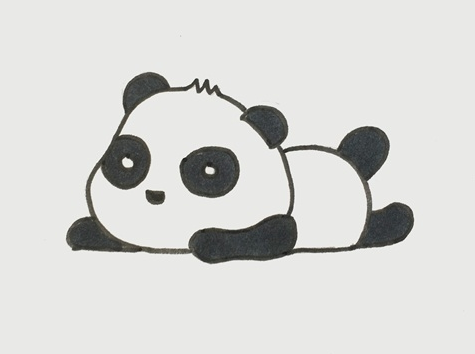 熊猫怎么画简单又可爱