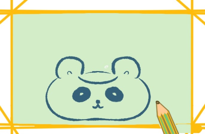 熊猫甜甜圈简笔画