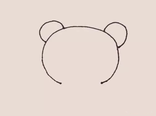 开心的大熊猫简笔画