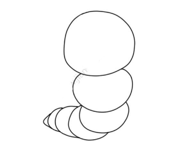 Q版毛毛虫简笔画