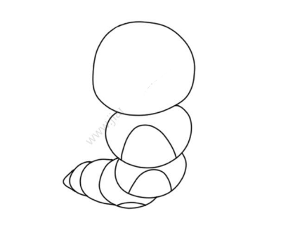 Q版毛毛虫简笔画