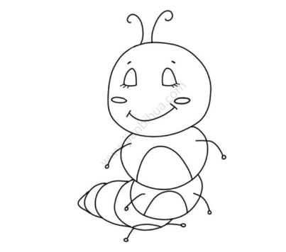Q版毛毛虫简笔画