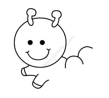 可爱的毛毛虫简笔画