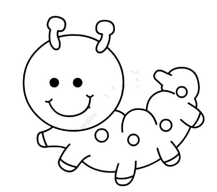 可爱的毛毛虫简笔画