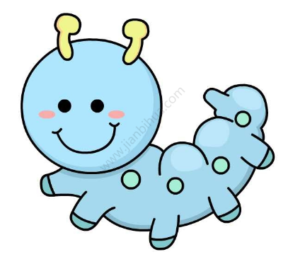 可爱的毛毛虫简笔画