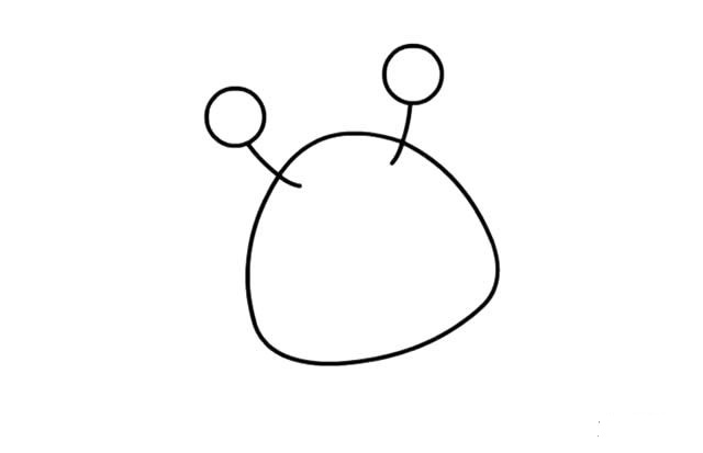 卡通毛毛虫简笔画