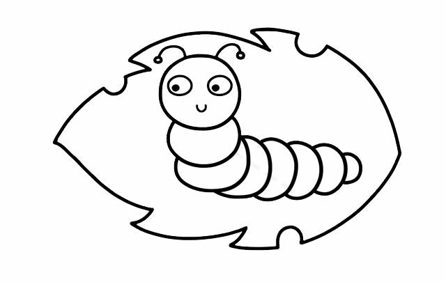 如何画毛毛虫简笔画