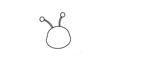卡通毛毛虫简笔画