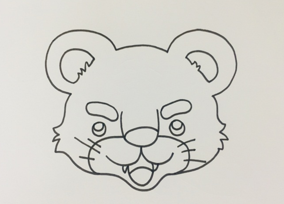 简单画一只漂亮可爱的老虎