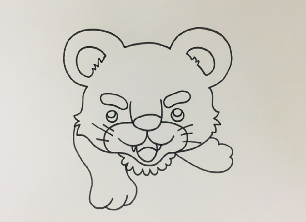 简单画一只漂亮可爱的老虎