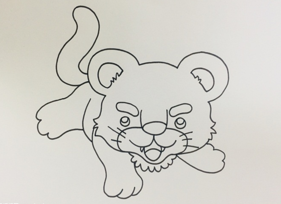简单画一只漂亮可爱的老虎
