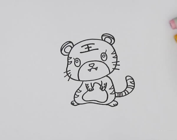 老虎怎么画一步一步教程