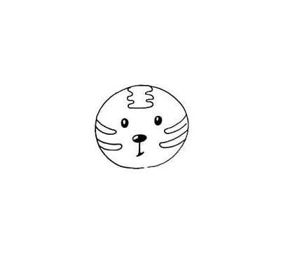 老虎头像简笔画