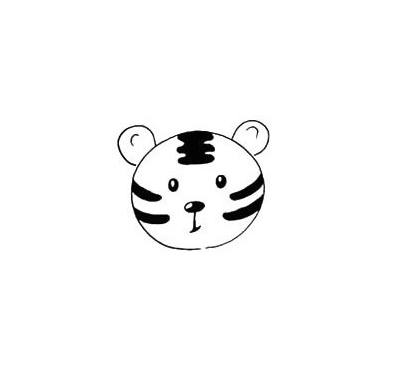 老虎头像简笔画