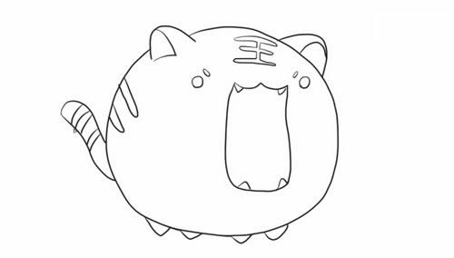 Q版老虎简笔画如何画