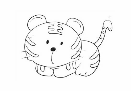 小老虎简笔画如何画