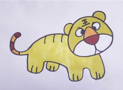 如何画老虎简笔画图片
