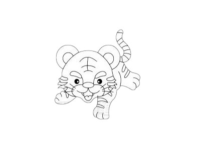 老虎简笔画图片大全