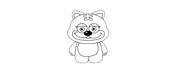 卡通老虎简笔画