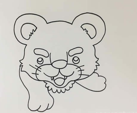 可爱的小老虎简笔画