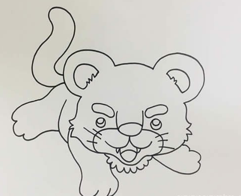 可爱的小老虎简笔画
