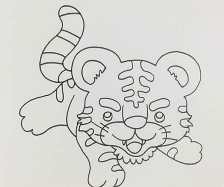 可爱的小老虎简笔画