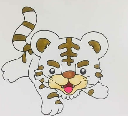 可爱的小老虎简笔画