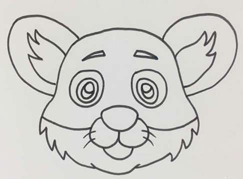 东北虎简笔画步骤